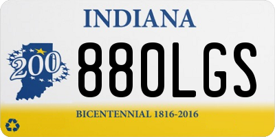 IN license plate 880LGS