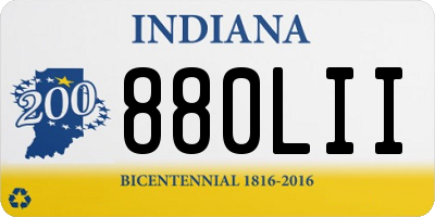 IN license plate 880LII