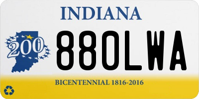 IN license plate 880LWA
