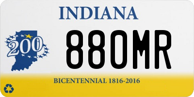 IN license plate 880MR