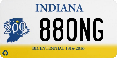 IN license plate 880NG