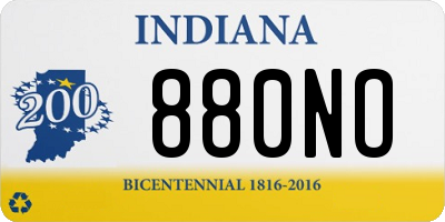 IN license plate 880NO