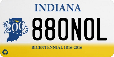 IN license plate 880NOL