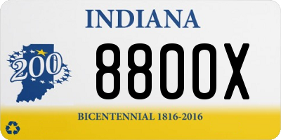 IN license plate 880OX