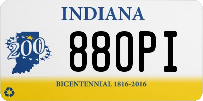 IN license plate 880PI
