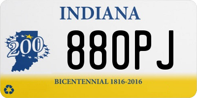 IN license plate 880PJ
