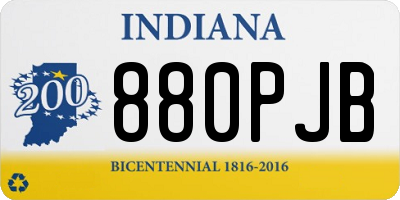 IN license plate 880PJB