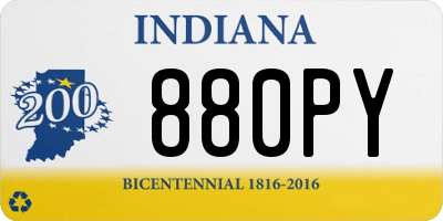 IN license plate 880PY