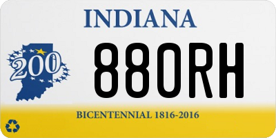 IN license plate 880RH