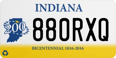 IN license plate 880RXQ