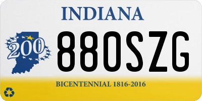 IN license plate 880SZG