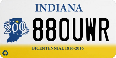 IN license plate 880UWR