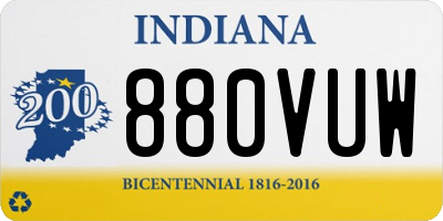 IN license plate 880VUW