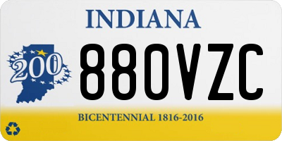IN license plate 880VZC