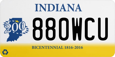 IN license plate 880WCU