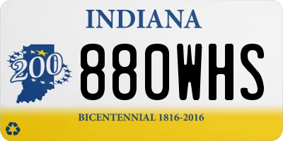 IN license plate 880WHS