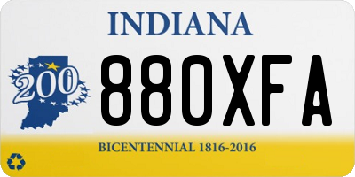 IN license plate 880XFA