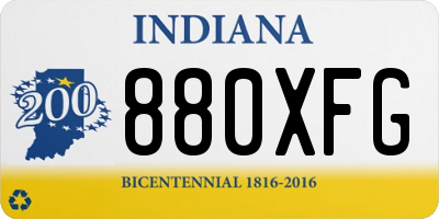 IN license plate 880XFG