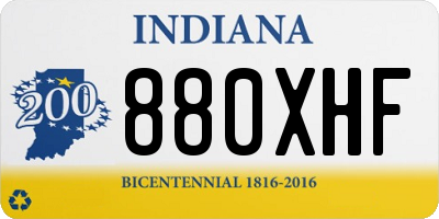 IN license plate 880XHF