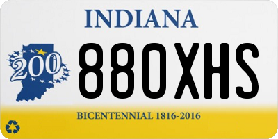 IN license plate 880XHS
