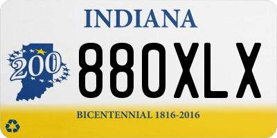 IN license plate 880XLX
