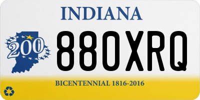 IN license plate 880XRQ