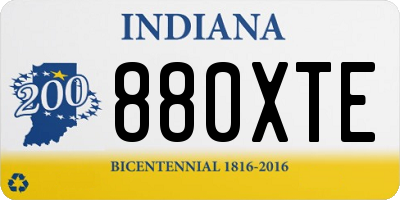 IN license plate 880XTE
