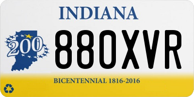 IN license plate 880XVR