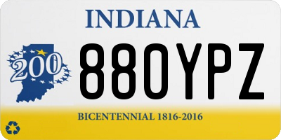 IN license plate 880YPZ