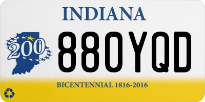 IN license plate 880YQD