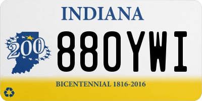 IN license plate 880YWI