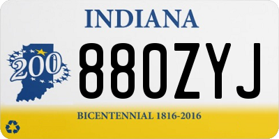 IN license plate 880ZYJ