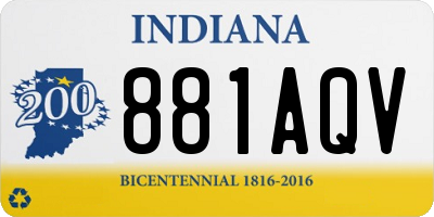IN license plate 881AQV