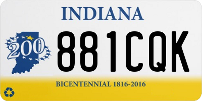 IN license plate 881CQK