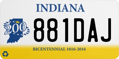 IN license plate 881DAJ