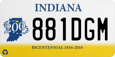 IN license plate 881DGM
