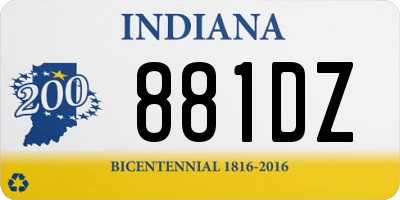 IN license plate 881DZ