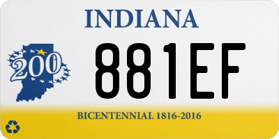 IN license plate 881EF
