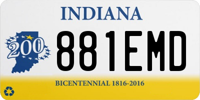 IN license plate 881EMD