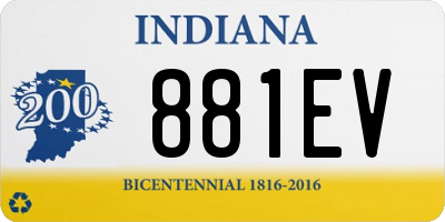 IN license plate 881EV
