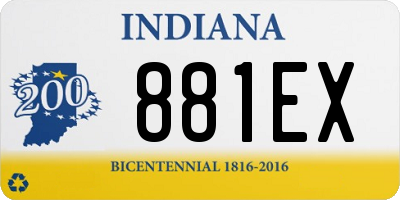 IN license plate 881EX