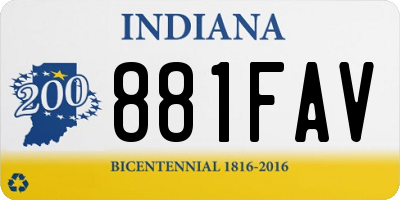 IN license plate 881FAV