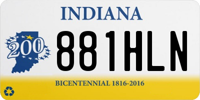 IN license plate 881HLN