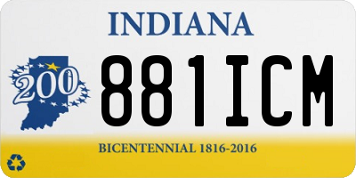 IN license plate 881ICM
