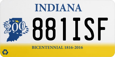 IN license plate 881ISF