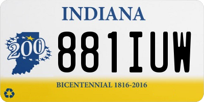 IN license plate 881IUW
