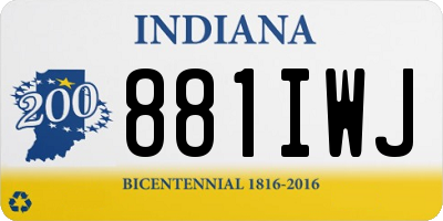 IN license plate 881IWJ