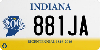 IN license plate 881JA
