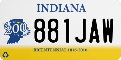 IN license plate 881JAW