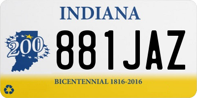 IN license plate 881JAZ